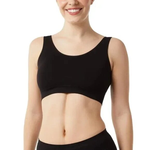NEW Layer Zero 2 Pk Women's S Seamless Nylon Bra Black & Brown - Picture 4 of 11
